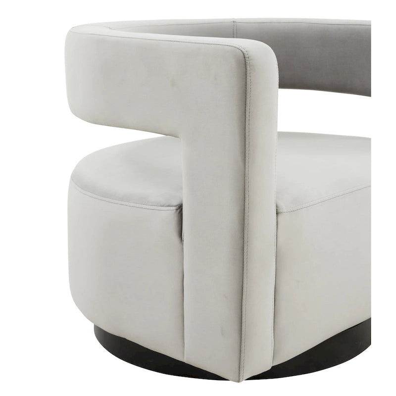 SAFAVIEH Couture Fauteuil pivotant Cela (entièrement assemblé) - 31,1 L x 28,4 P x 26,8 H - 31Lx28Px27H