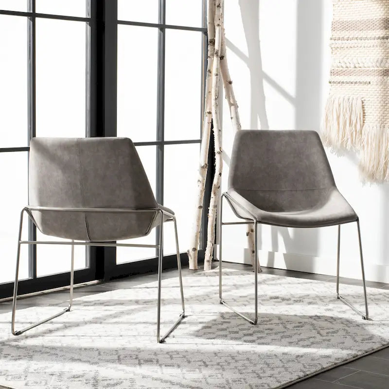 Chaise de salle à manger Oliva Mid Century SAFAVIEH (Lot de 2) - 25 x 24 x 33,3 - 25 x 24 x 33,3 - 25 larg. x 24 prof. x 33 haut.