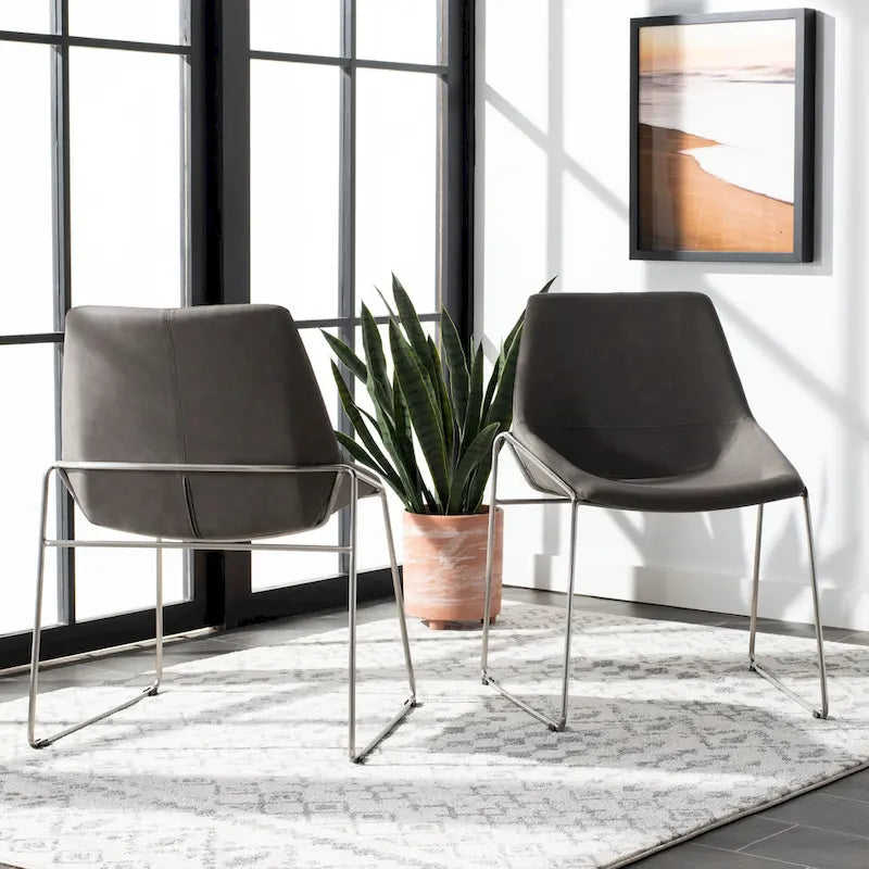 Chaise de salle à manger Oliva Mid Century SAFAVIEH (Lot de 2) - 25 x 24 x 33,3 - 25 x 24 x 33,3 - 25 larg. x 24 prof. x 33 haut.