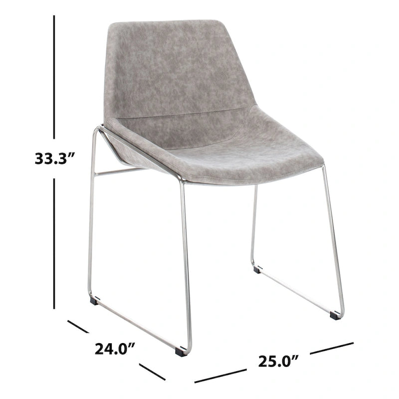 Chaise de salle à manger Oliva Mid Century SAFAVIEH (Lot de 2) - 25 x 24 x 33,3 - 25 x 24 x 33,3 - 25 larg. x 24 prof. x 33 haut.