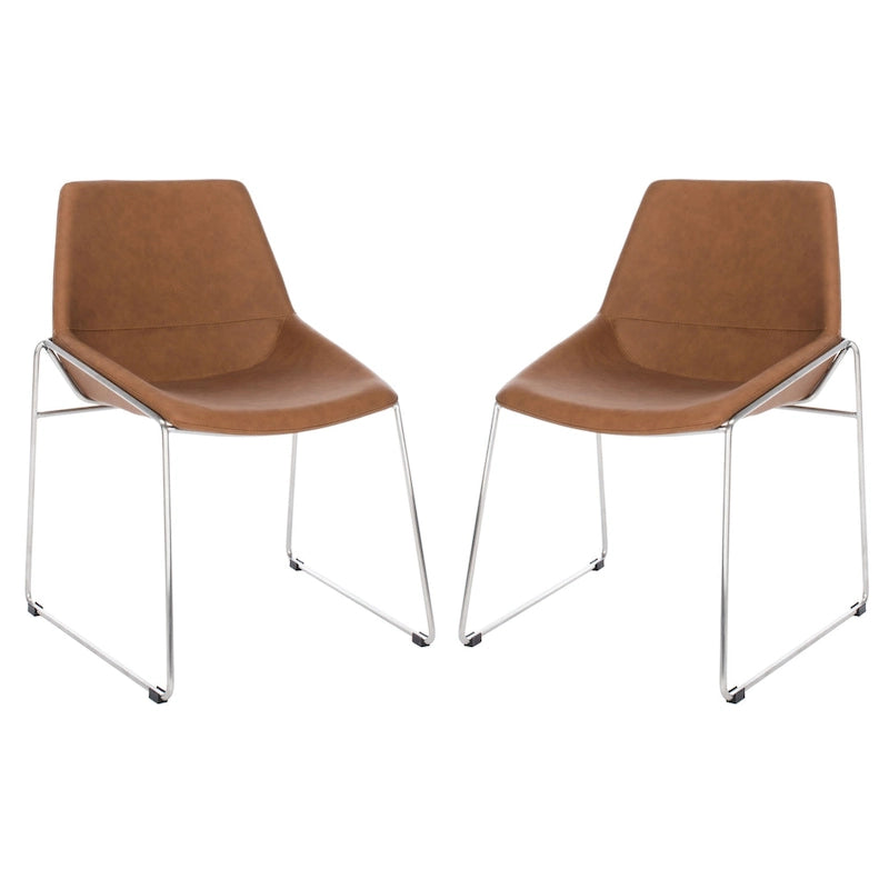 Chaise de salle à manger Oliva Mid Century SAFAVIEH (Lot de 2) - 25 x 24 x 33,3 - 25 x 24 x 33,3 - 25 larg. x 24 prof. x 33 haut.