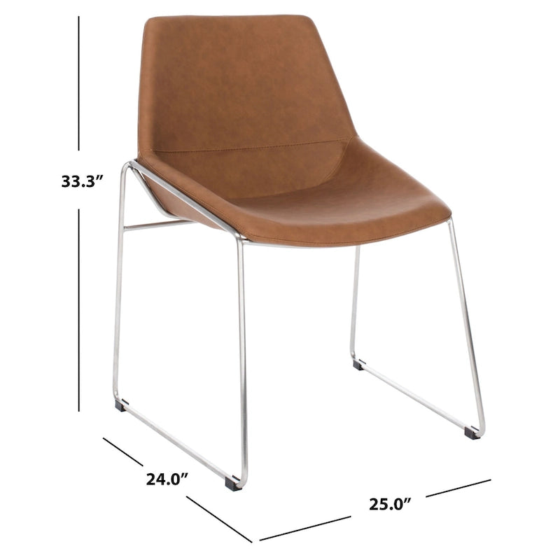 Chaise de salle à manger Oliva Mid Century SAFAVIEH (Lot de 2) - 25 x 24 x 33,3 - 25 x 24 x 33,3 - 25 larg. x 24 prof. x 33 haut.