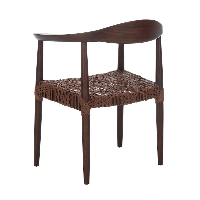 SAFAVIEH Therese Fauteuil d'Appoint en Cuir Tressé - 25 L x 20,9 P x 30,9 H - 25Lx21Px31H