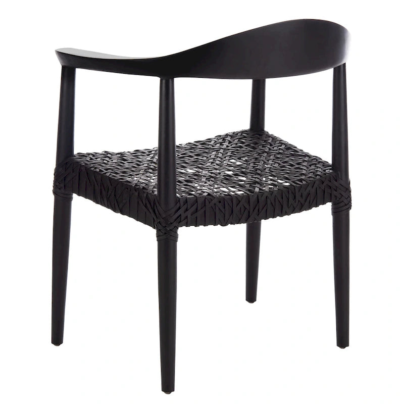 SAFAVIEH Therese Fauteuil d'Appoint en Cuir Tressé - 25 L x 20,9 P x 30,9 H - 25Lx21Px31H