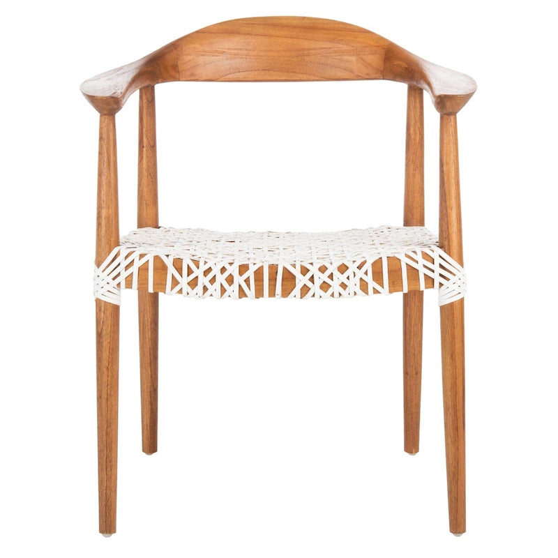 SAFAVIEH Therese Fauteuil d'Appoint en Cuir Tressé - 25 L x 20,9 P x 30,9 H - 25Lx21Px31H