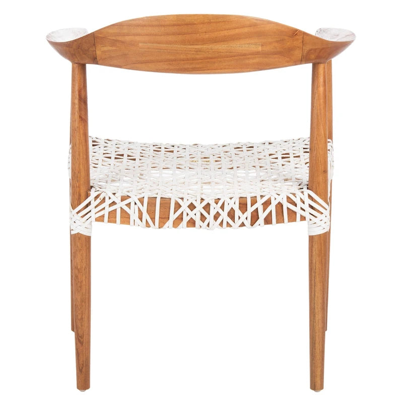 SAFAVIEH Therese Fauteuil d'Appoint en Cuir Tressé - 25 L x 20,9 P x 30,9 H - 25Lx21Px31H