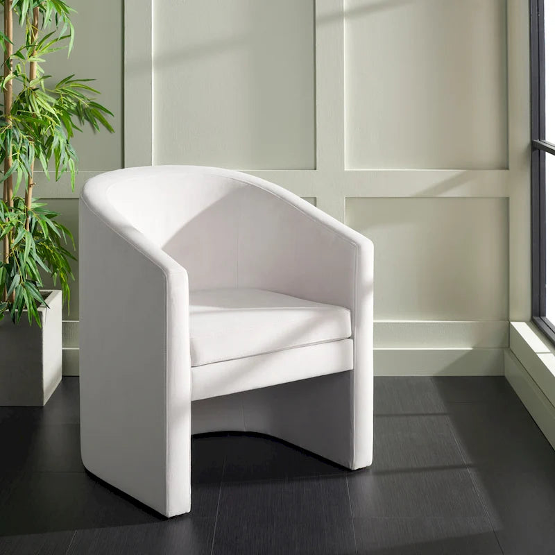 SAFAVIEH Theodosia Fauteuil d'appoint dossier rond (entièrement assemblé) - L61 x P61 x H76 cm - 61Lx61Px76H