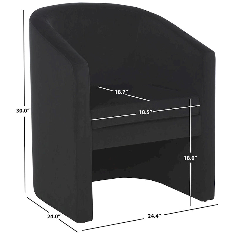 SAFAVIEH Theodosia Fauteuil d'appoint dossier rond (entièrement assemblé) - L61 x P61 x H76 cm - 61Lx61Px76H
