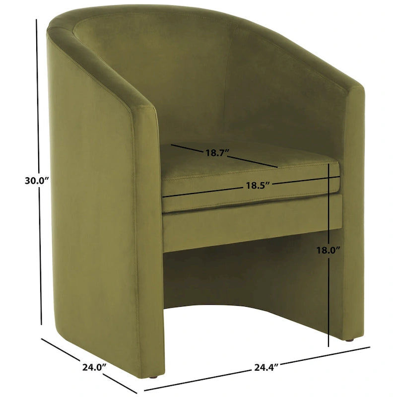 SAFAVIEH Theodosia Fauteuil d'appoint dossier rond (entièrement assemblé) - L61 x P61 x H76 cm - 61Lx61Px76H