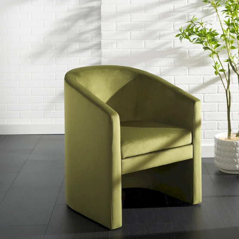 SAFAVIEH Theodosia Fauteuil d'appoint dossier rond (entièrement assemblé) - L61 x P61 x H76 cm - 61Lx61Px76H