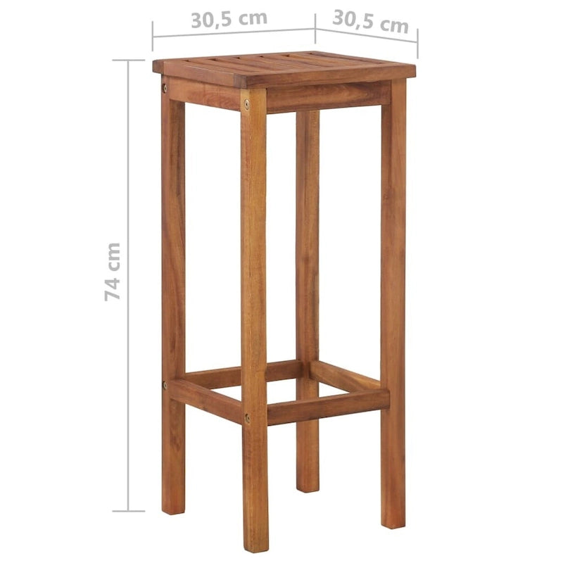 vidaXL Ensemble de bar 3 pièces, 105x51x110 cm, bois d'acacia massif