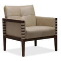 Fauteuil Hooker Furniture Carverdale en cuir capitonné avec cadre en bois de 80 cm de large