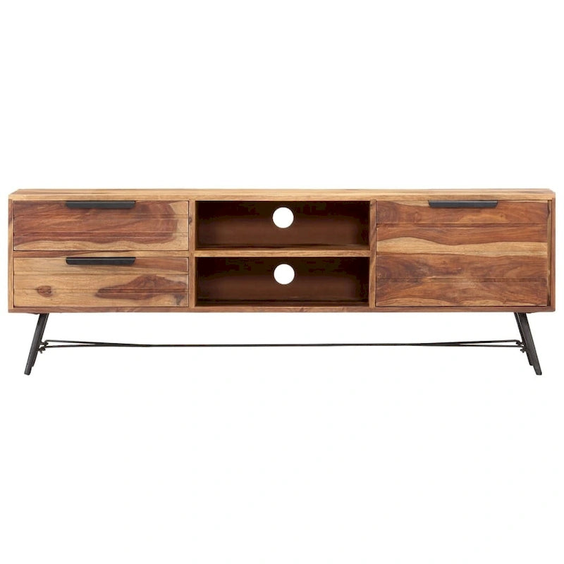 Meuble TV 140x28x47 cm Bois de Sesham Massif