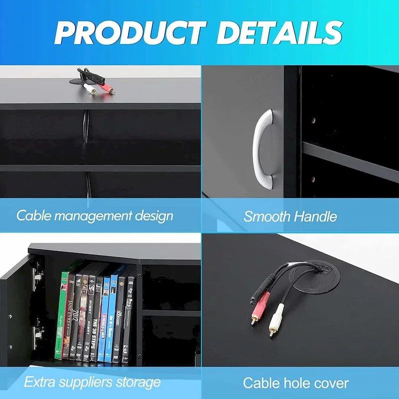 FITUEYES Console TV murale Meuble TV suspendu Étagère de rangement – 43,3