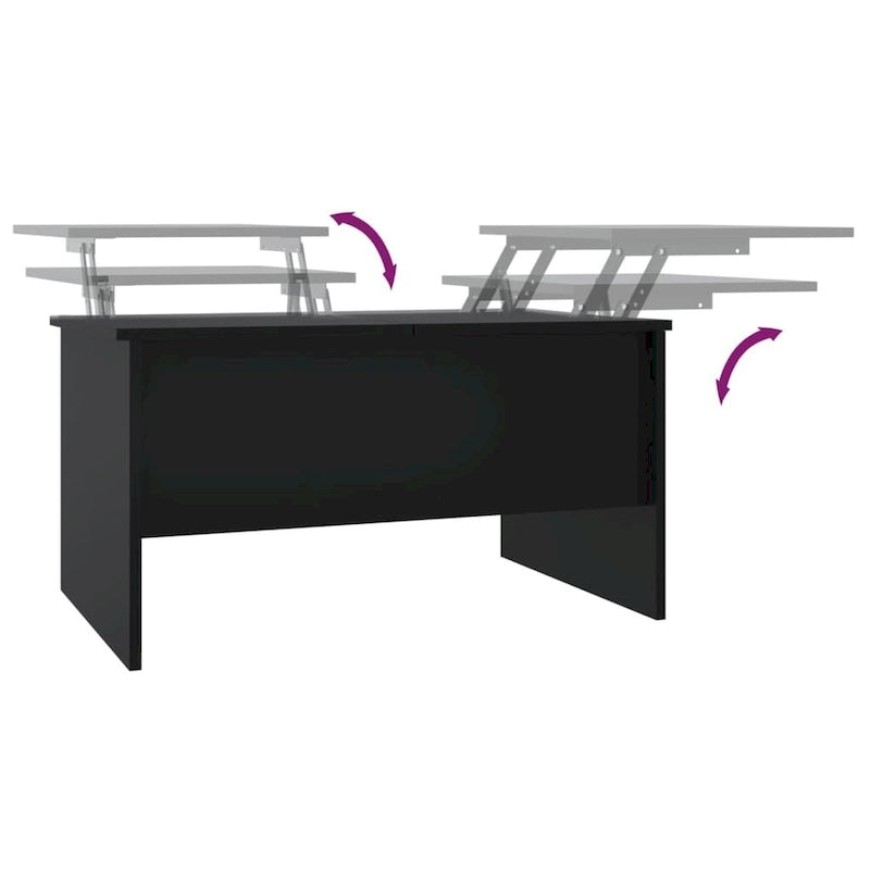 vidaXL Table Basse Relevable Table d'appoint Table d'appoint pour Canapé Bois d'ingénierie - 80 x 50 x 42,5 cm