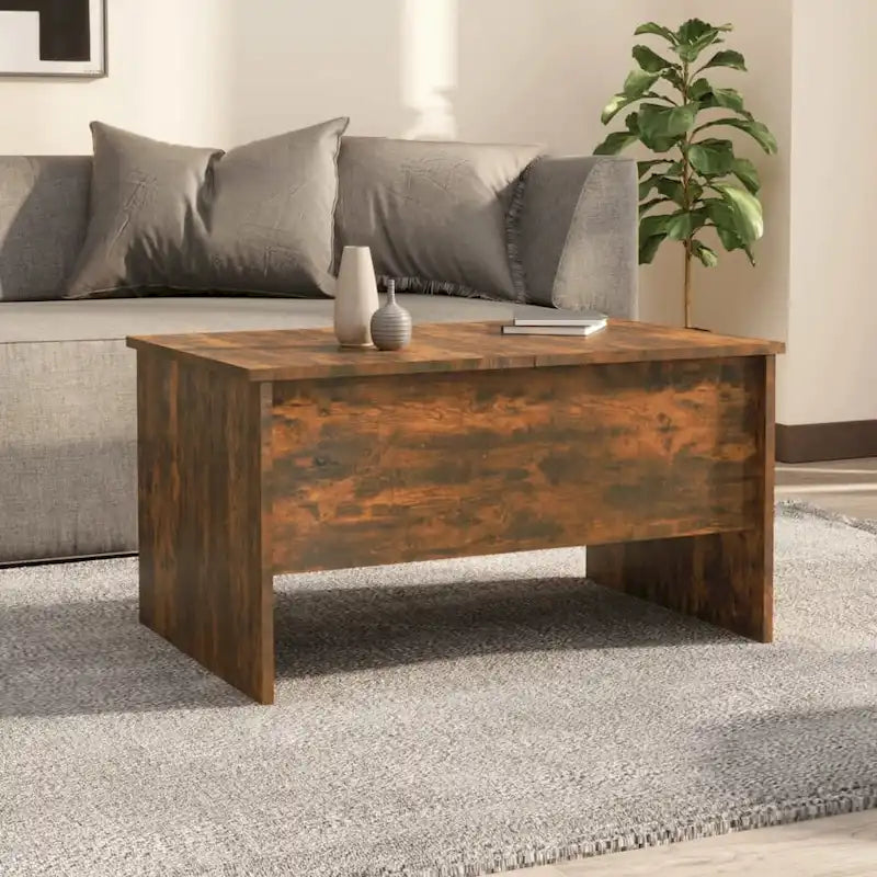 vidaXL Table Basse Relevable Table d'appoint Table d'appoint pour Canapé Bois d'ingénierie - 80 x 50 x 42,5 cm