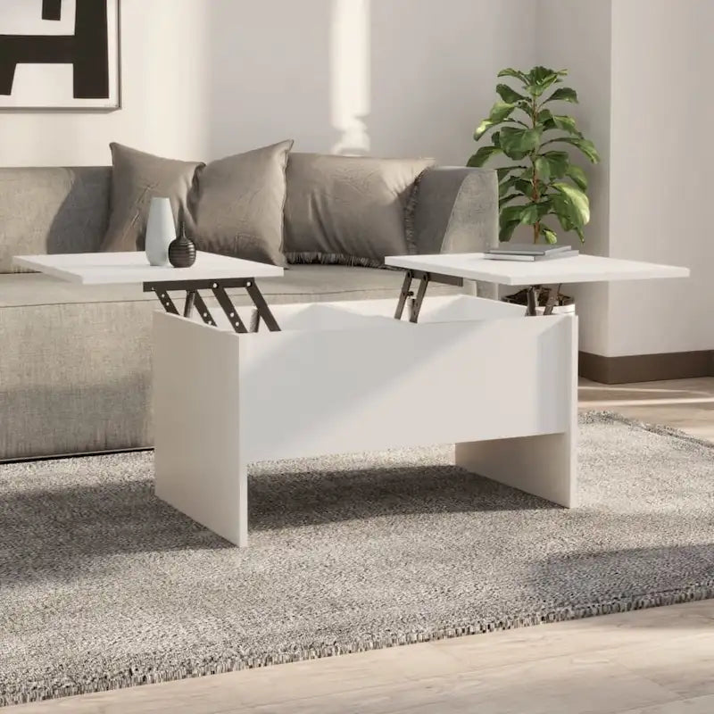 vidaXL Table Basse Relevable Table d'appoint Table d'appoint pour Canapé Bois d'ingénierie - 80 x 50 x 42,5 cm