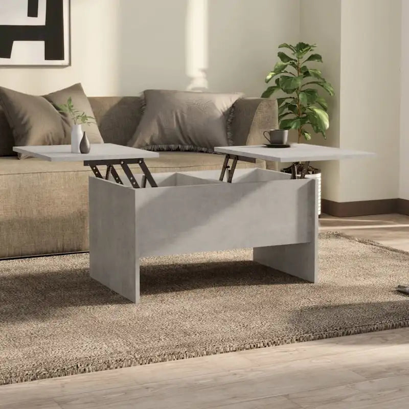 vidaXL Table Basse Relevable Table d'appoint Table d'appoint pour Canapé Bois d'ingénierie - 80 x 50 x 42,5 cm