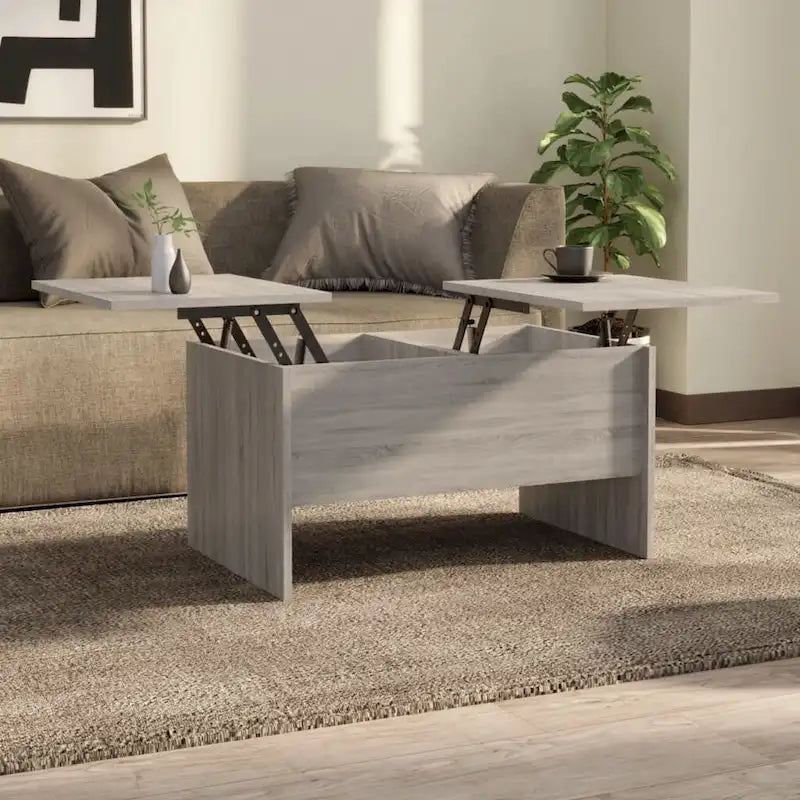 vidaXL Table Basse Relevable Table d'appoint Table d'appoint pour Canapé Bois d'ingénierie - 80 x 50 x 42,5 cm
