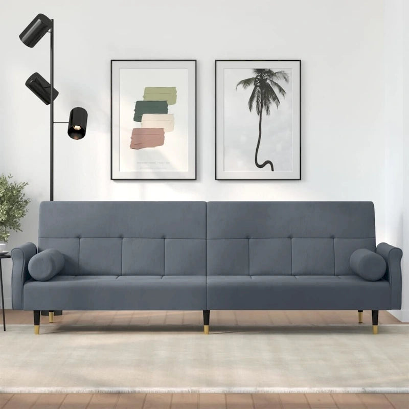 vidaXL Canapé convertible 2 places avec coussins pour studio Velours - 85 x 35 x 27.6