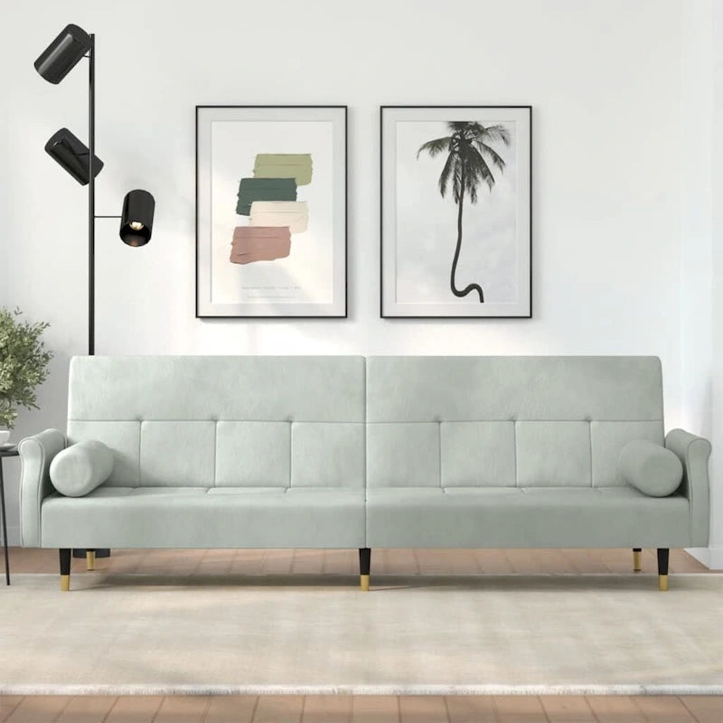 vidaXL Canapé convertible 2 places avec coussins pour studio Velours - 85 x 35 x 27.6