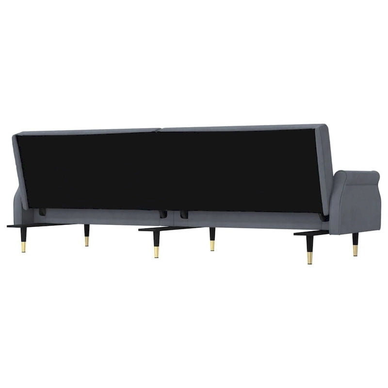 vidaXL Canapé convertible 2 places avec coussins pour studio Velours - 85 x 35 x 27.6