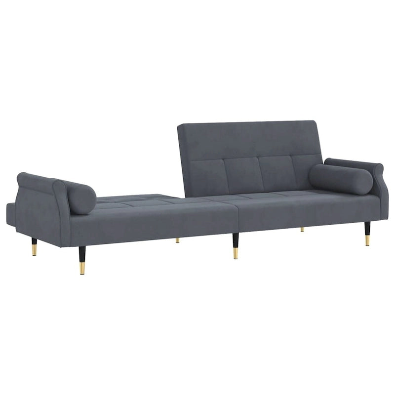 vidaXL Canapé convertible 2 places avec coussins pour studio Velours - 85 x 35 x 27.6
