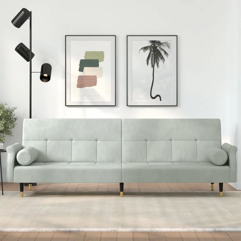vidaXL Canapé convertible 2 places avec coussins pour studio Velours - 85 x 35 x 27.6
