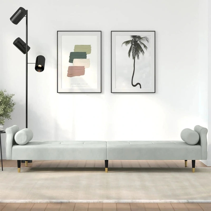 vidaXL Canapé convertible 2 places avec coussins pour studio Velours - 85 x 35 x 27.6