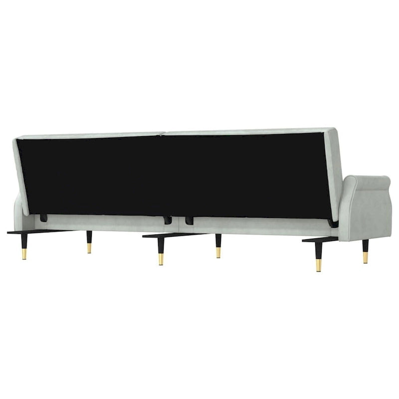 vidaXL Canapé convertible 2 places avec coussins pour studio Velours - 85 x 35 x 27.6