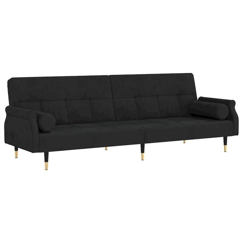 vidaXL Canapé convertible 2 places avec coussins pour studio Velours - 85 x 35 x 27.6