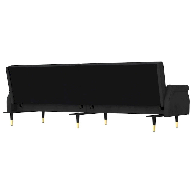 vidaXL Canapé convertible 2 places avec coussins pour studio Velours - 85 x 35 x 27.6