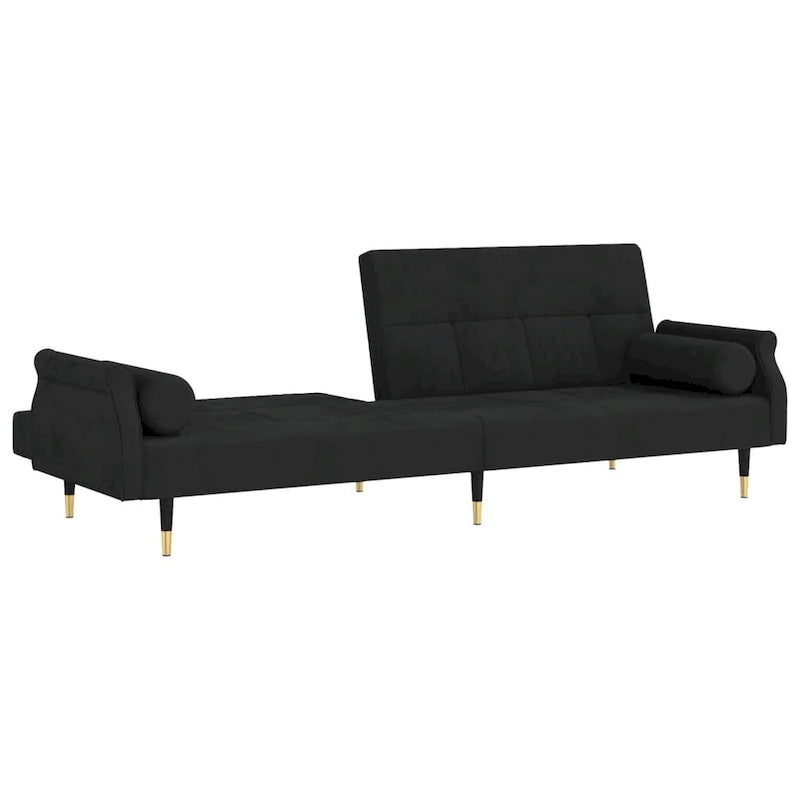 vidaXL Canapé convertible 2 places avec coussins pour studio Velours - 85 x 35 x 27.6