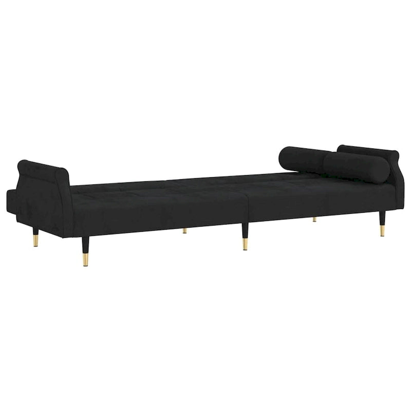 vidaXL Canapé convertible 2 places avec coussins pour studio Velours - 85 x 35 x 27.6