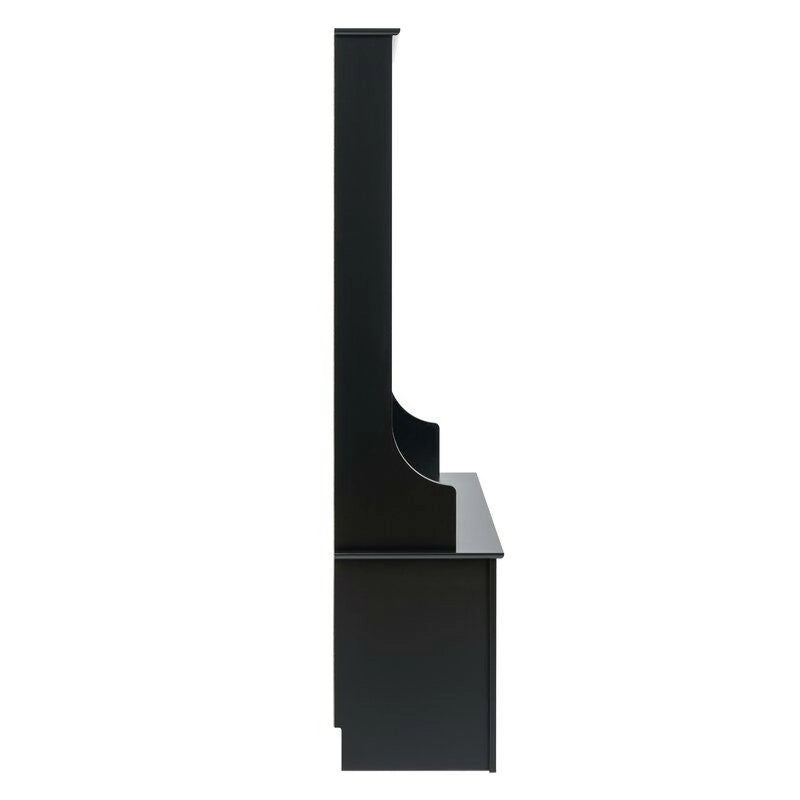 Porte-manteau d'entrée noir avec rangement pour chaussures - 34,75 L x 14,75 P