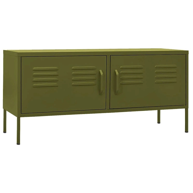 vidaXL Meuble TV Meuble de Rangement Buffet Console TV Meuble Multimédia Armoire en Acier - 105 x 35 x 50 cm