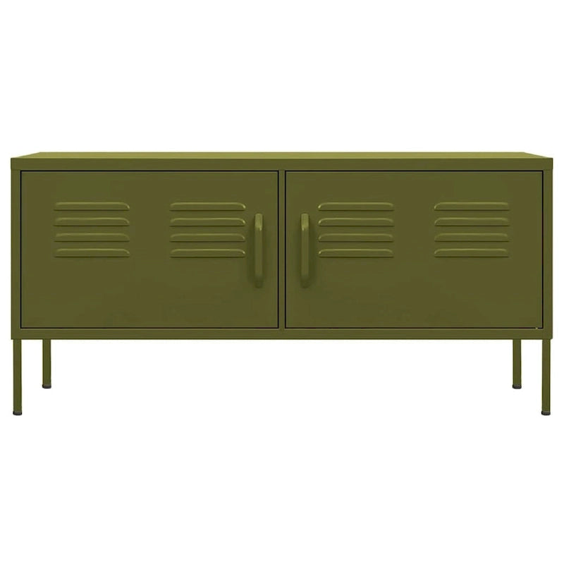 vidaXL Meuble TV Meuble de Rangement Buffet Console TV Meuble Multimédia Armoire en Acier - 105 x 35 x 50 cm