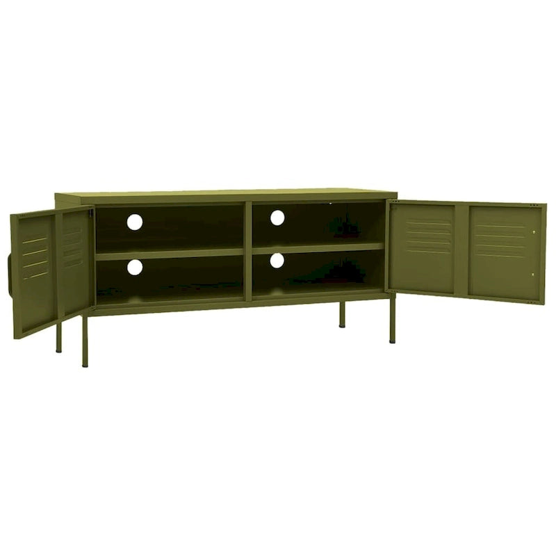 vidaXL Meuble TV Meuble de Rangement Buffet Console TV Meuble Multimédia Armoire en Acier - 105 x 35 x 50 cm