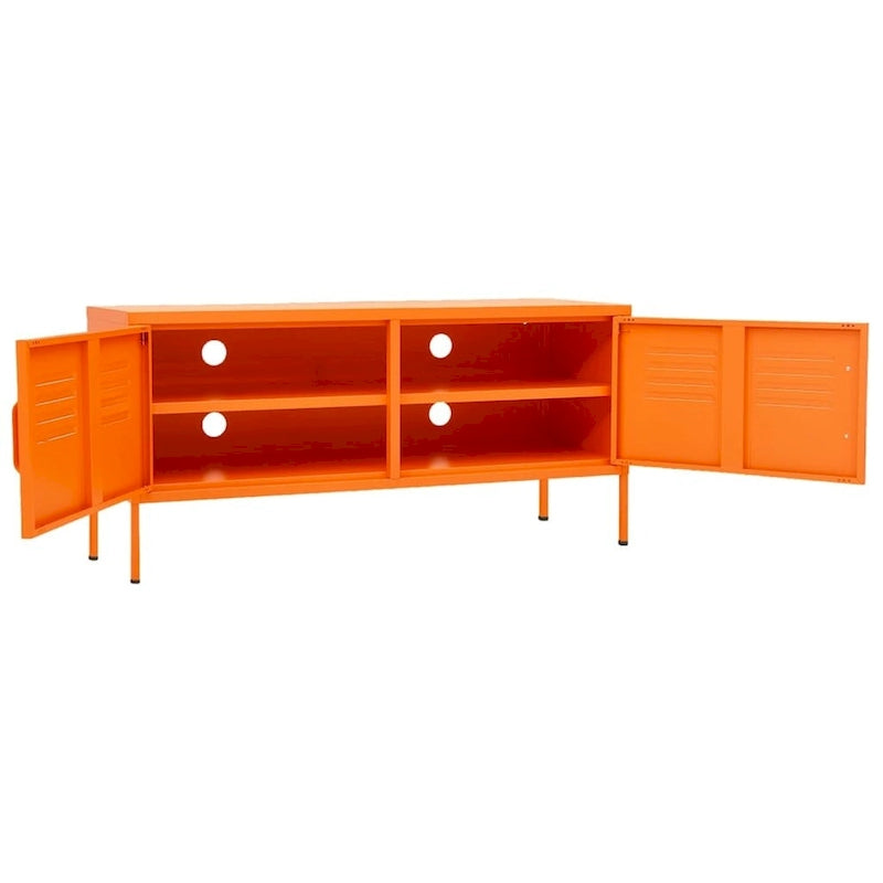 vidaXL Meuble TV Meuble de Rangement Buffet Console TV Meuble Multimédia Armoire en Acier - 105 x 35 x 50 cm