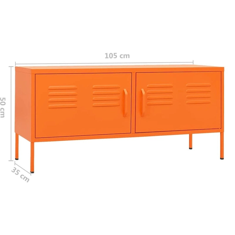 vidaXL Meuble TV Meuble de Rangement Buffet Console TV Meuble Multimédia Armoire en Acier - 105 x 35 x 50 cm