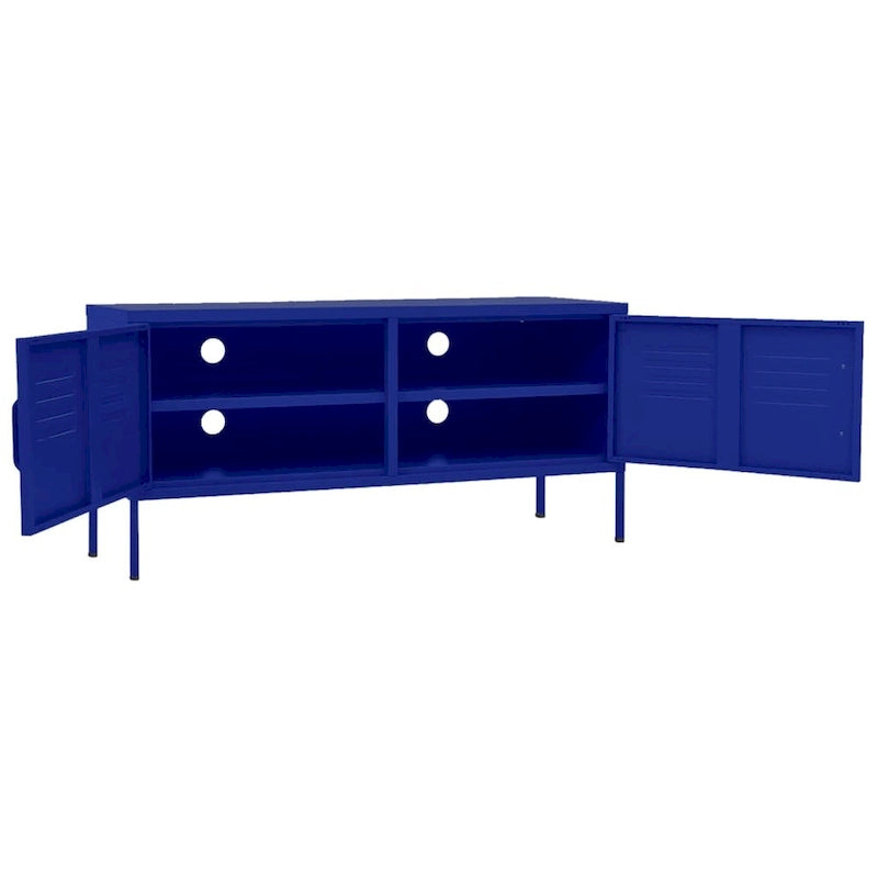 vidaXL Meuble TV Meuble de Rangement Buffet Console TV Meuble Multimédia Armoire en Acier - 105 x 35 x 50 cm