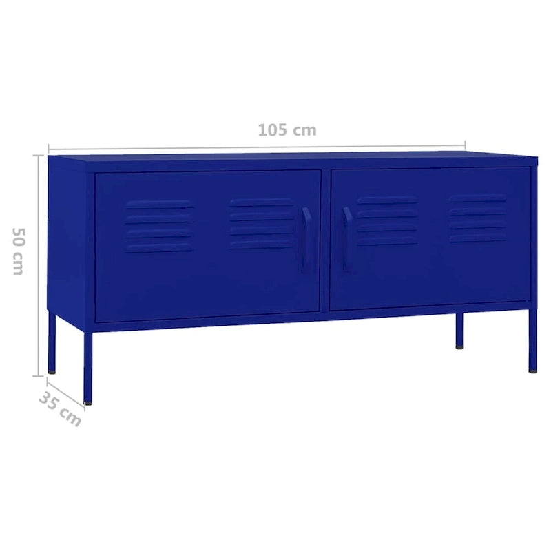 vidaXL Meuble TV Meuble de Rangement Buffet Console TV Meuble Multimédia Armoire en Acier - 105 x 35 x 50 cm