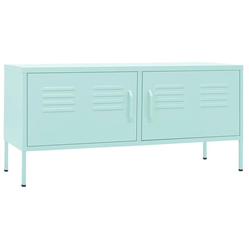 vidaXL Meuble TV Meuble de Rangement Buffet Console TV Meuble Multimédia Armoire en Acier - 105 x 35 x 50 cm