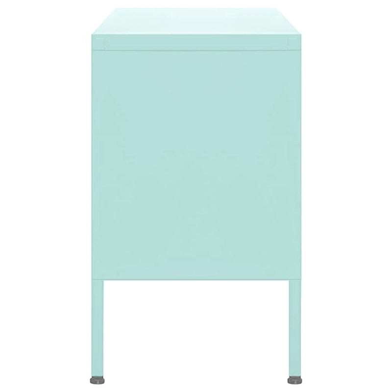 vidaXL Meuble TV Meuble de Rangement Buffet Console TV Meuble Multimédia Armoire en Acier - 105 x 35 x 50 cm