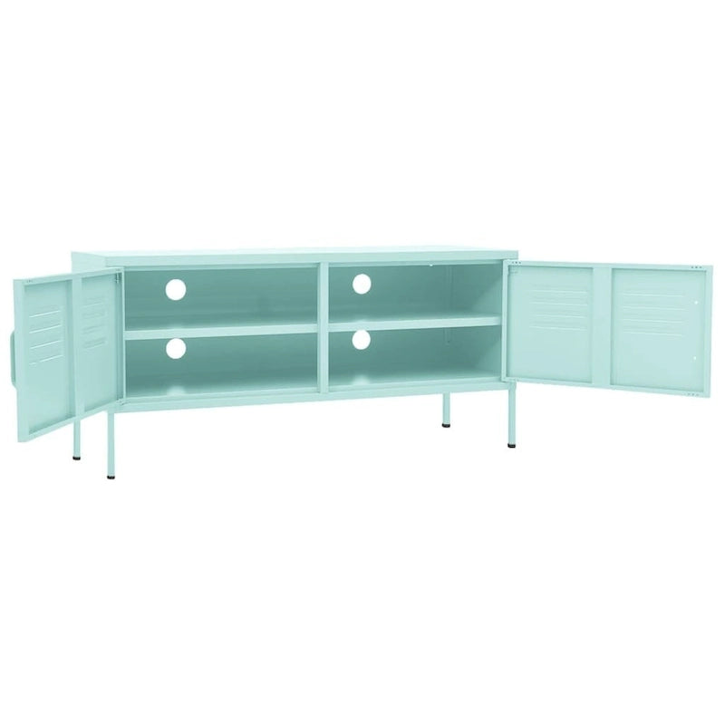 vidaXL Meuble TV Meuble de Rangement Buffet Console TV Meuble Multimédia Armoire en Acier - 105 x 35 x 50 cm