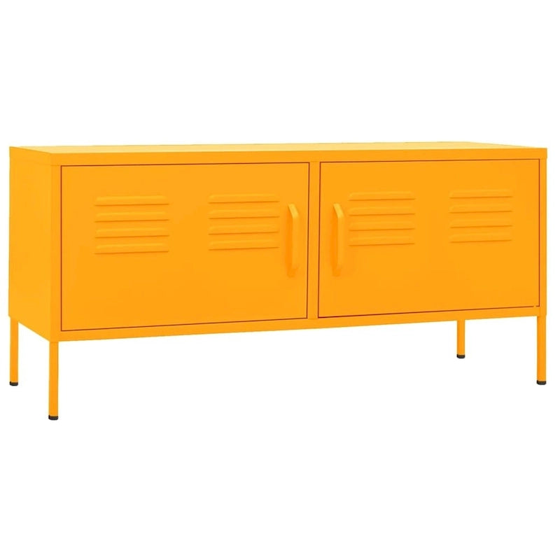 vidaXL Meuble TV Meuble de Rangement Buffet Console TV Meuble Multimédia Armoire en Acier - 105 x 35 x 50 cm