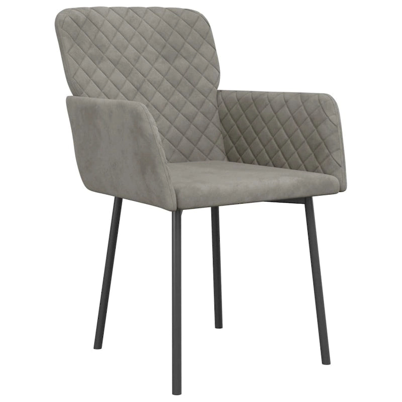 vidaXL Chaises de salle à manger, 2 pièces, fauteuils rembourrés pour salon, velours - 20,3 x 24 x 30,9