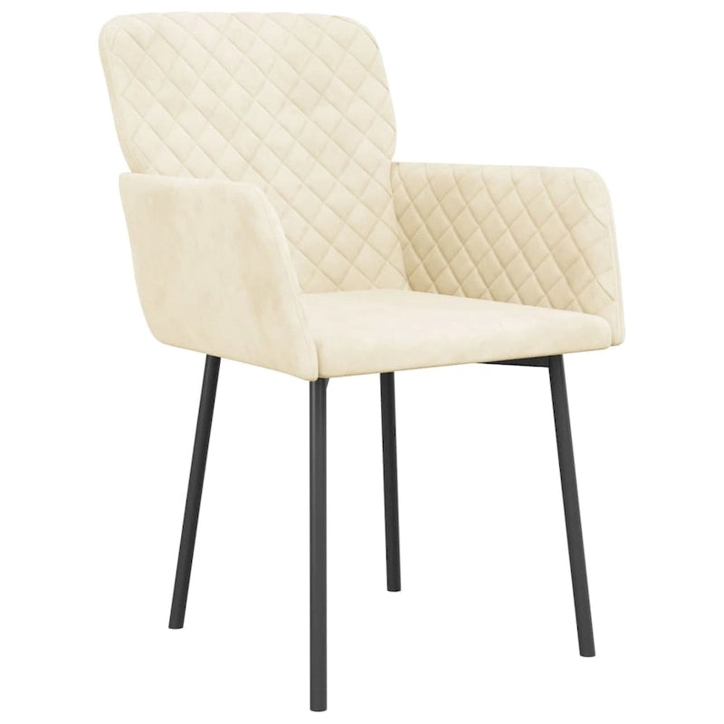 vidaXL Chaises de salle à manger, 2 pièces, fauteuils rembourrés pour salon, velours - 20,3 x 24 x 30,9