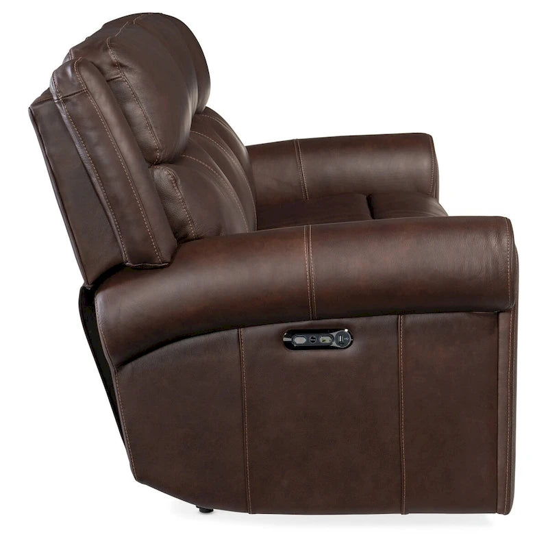 Canapé électrique Hooker Furniture SS103-PHZ3-OBERON-POWER-SOFA Oberon en cuir de 89 pouces de large