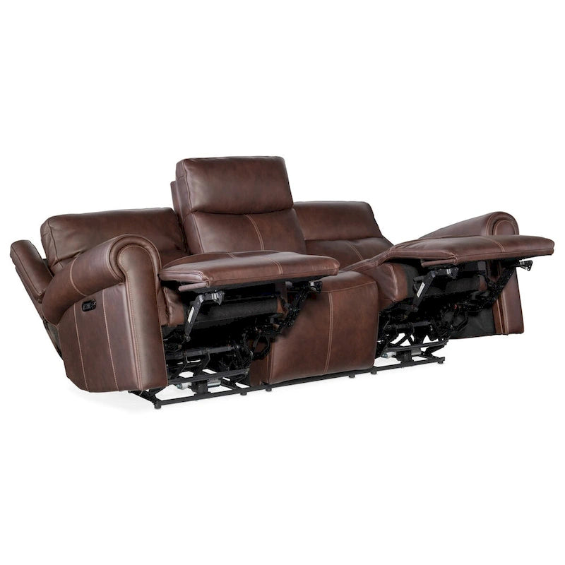 Canapé électrique Hooker Furniture SS103-PHZ3-OBERON-POWER-SOFA Oberon en cuir de 89 pouces de large